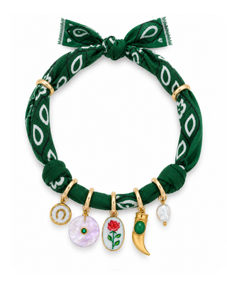 COLLANA BANDANA VERDE LOVE