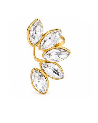 EARCUFF LEAF CRYSTAL