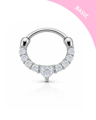 DAITH HEART PAVÉ SILVER