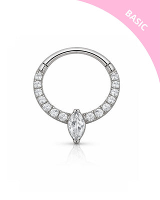 DAITH MARQUISE PAVÉ SILVER