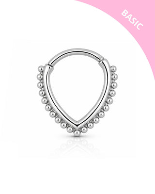 DAITH BEADED TEARDROP SILVER