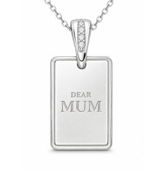COLLANA DEAR MUM TAG SILVER