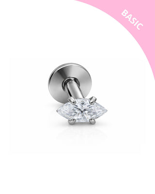 PIERCING MARQUISE SOLITAIRE SILVER