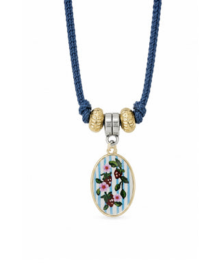 COLLANA OVALE FLOWER MAIOLICA