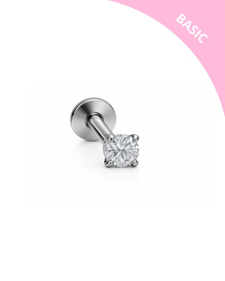 PIERCING SOLITAIRE SILVER