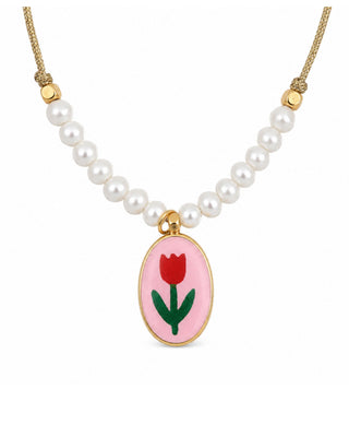COLLANA PEARL TULIP PINK