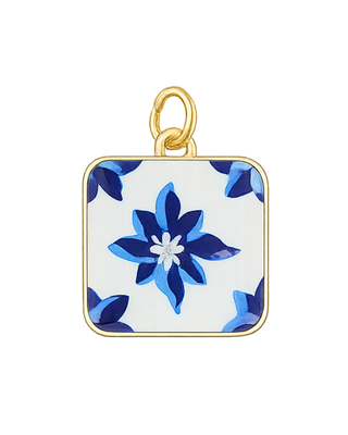 CHARM MAIOLICA FLOWER BLUE