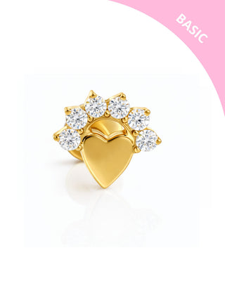 PIERCING SACRED HEART GOLD