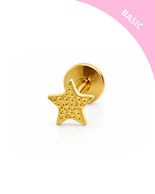PIERCING STAR TEXTURE GOLD