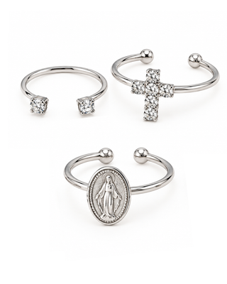 TRIS ANELLI FAITH silver