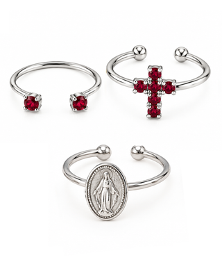 TRIS ANELLI FAITH silver