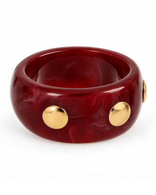 BRACCIALE RESIN GOLD DOTS