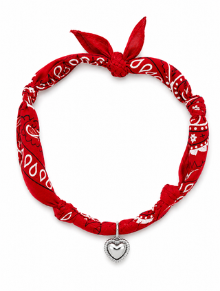 COLLANA BANDANA MYSELF ROSSA CUORI