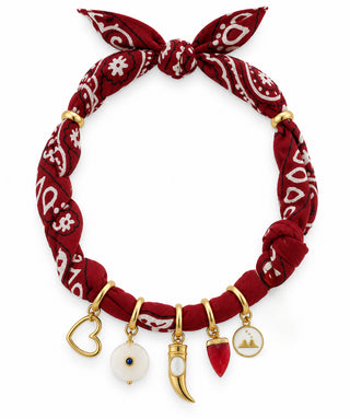 COLLANA BANDANA BORDEAUX VESUVIO