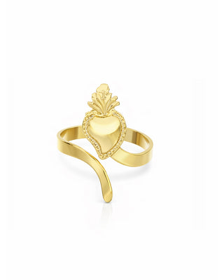 ANELLO CUORE SACRO INCROCIO