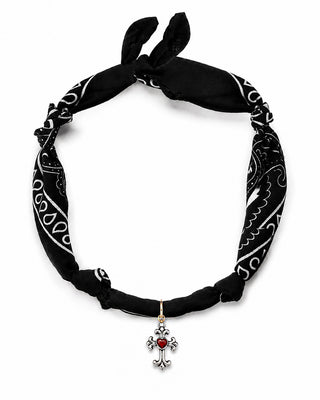 COLLANA BANDANA MYSELF BLACK CUORI