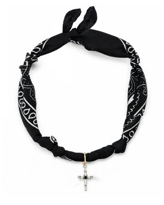 COLLANA BANDANA MYSELF BLACK CUORI