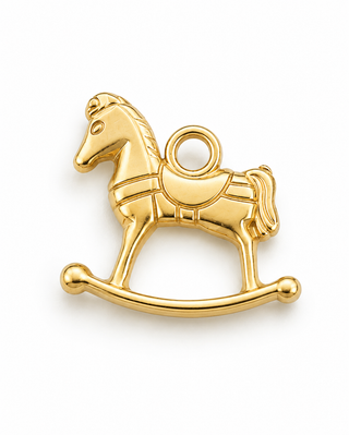 CHARM CAVALLO A DONDOLO GOLD