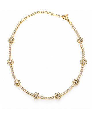 COLLANA TENNIS FLOWER COLORS gold