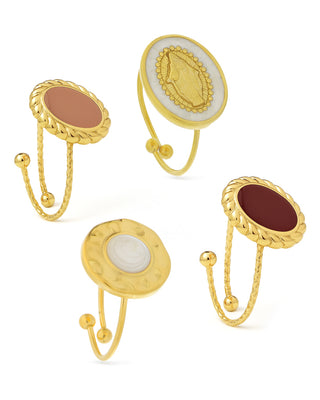 SET DI 4 ANELLI SMALTATI