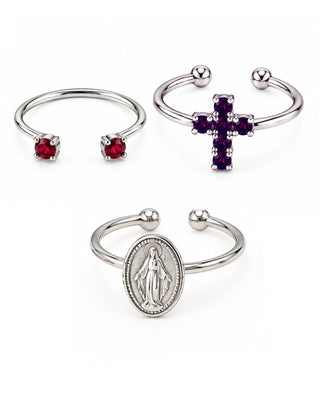 TRIS ANELLI FAITH silver