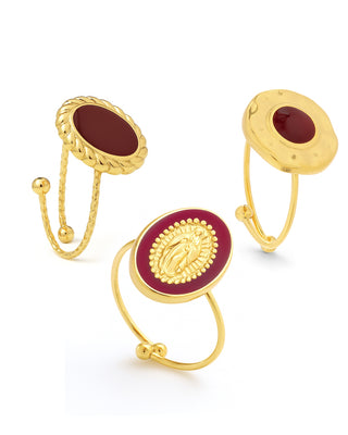 TRIS DI ANELLI SMALTATI